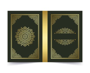 Lüks altın süslemeli kitap kapağı tasarımı