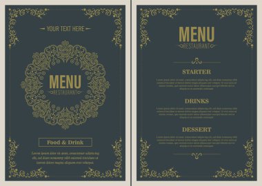 Süslü Ögelerle Menü Düzeni.