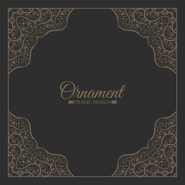 Zarif dekoratif çerçeve tasarımı arka planı