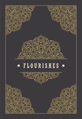 Vintage süsleme tebrik kartı vektör şablonu