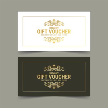 Menü restoranı lüks hediye çeki tasarımı şablonu