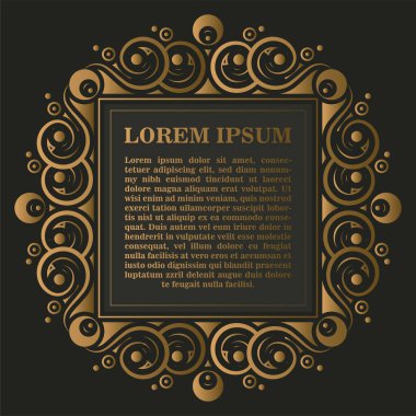 Lüks altın Kaligrafi Süslemesi çerçeve tasarımı