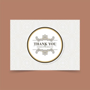 Klasik teşekkür kartı.