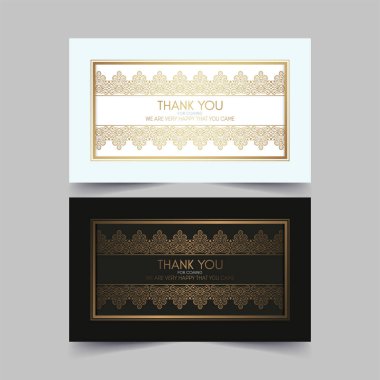 Lüks, koyu altın düğün kartı.