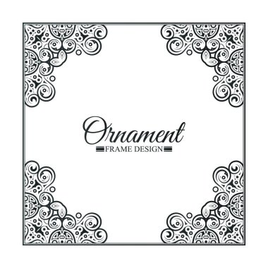 Düz dekoratif çerçeve tasarımı arka planı