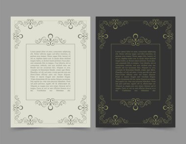 Vintage süsleme tebrik kartı vektör şablonu