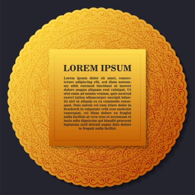 Lüks kaligrafi kare çerçeve çizgisi