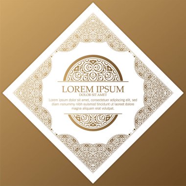 Lüks kaligrafi süsleme çerçeve tasarımı