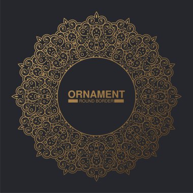 Lükslü koyu sarı yuvarlak çiçekli çerçeve tasarımı