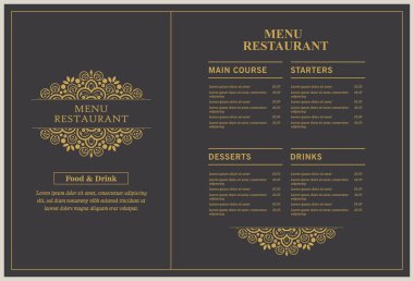 Süslü Ögelerle Menü Düzeni