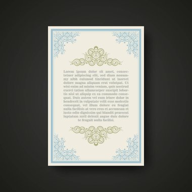 Metin için kaligrafik kare çerçeve satırı