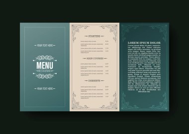 Süslü Ögelerle Menü Düzeni.