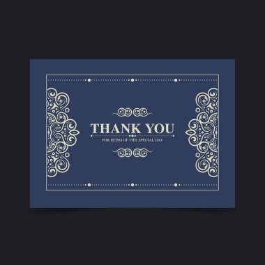 Klasik teşekkür kartı.