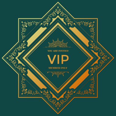 Zarif altın VIP süsü arka planı