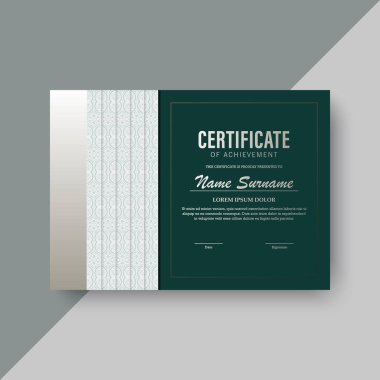 Başarı ödülü şablonunun klasik sertifikası