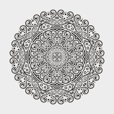 Mandala düz arkaplan tasarım şablonu