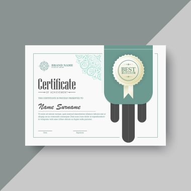 Başarı ödülü şablonunun klasik sertifikası