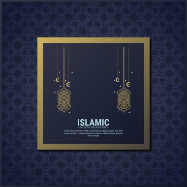 Lüks İslami Arap Süs Sınır Şablonu Arkaplanı