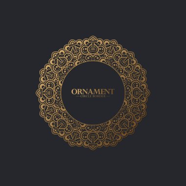 Karanlık Arkaplanda Dekoratif Çember Süslemesi