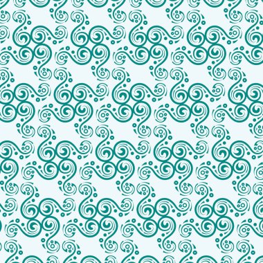 Teal Girdap Deseni Kusursuz Tasarım