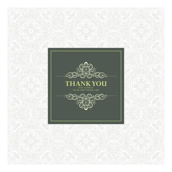 Dekoratif desenli zarif bir teşekkür kartı tasarımı