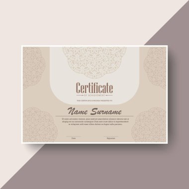 mandala ödül sertifika şablonu