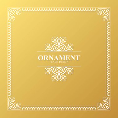 Zarif altın dekoratif çerçeve tasarımı arka planı