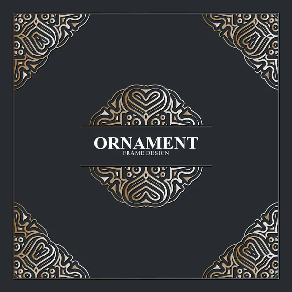 Zarif altın dekoratif çerçeve tasarımı arka planı