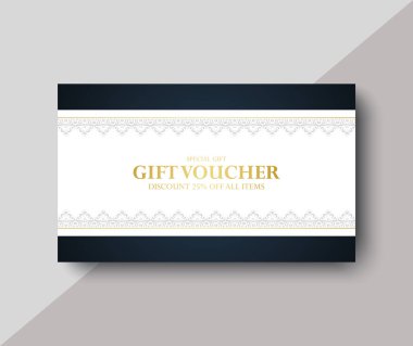 İndirimli Zarif Dekoratif Sınırlı Hediye Faturası Şablonu