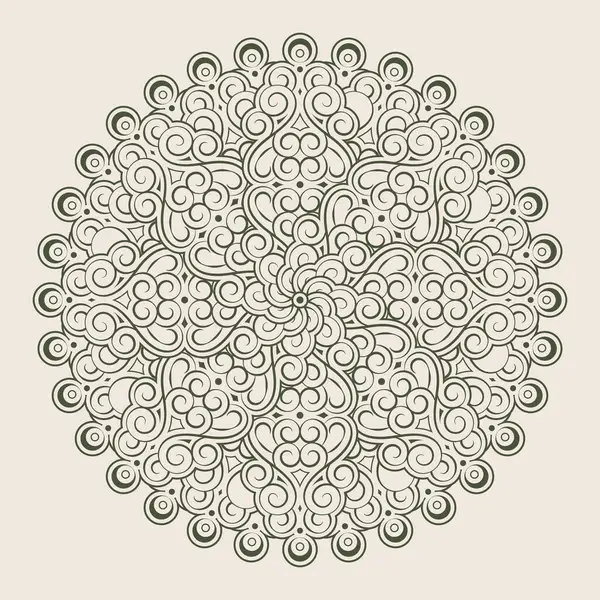 Beyaz Arkaplanda Yeşil Mandala Tasarımı