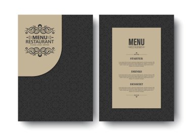 Vintage Stili Menü Şablonu Tasarımı