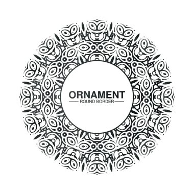 Düz dekoratif çember çizgileri sınır arkaplanı