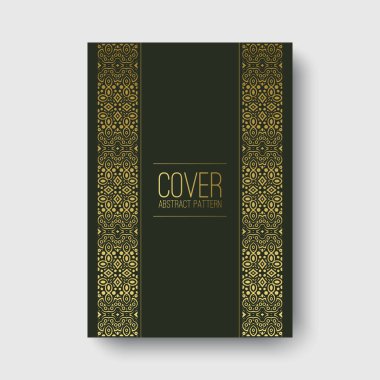 Kapakta Soyut Çiçek Dokusuyla Süslemeli Altın Kusursuz Desen