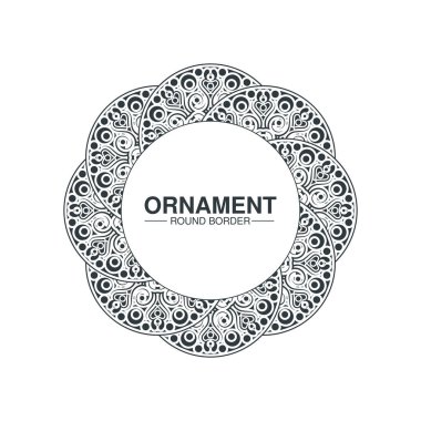 Düz dekoratif çember çizgileri sınır arkaplanı