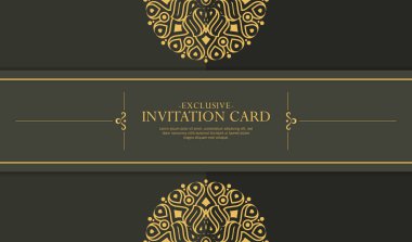 Süsleme Davet kartı vektör tasarımı vintage biçimi