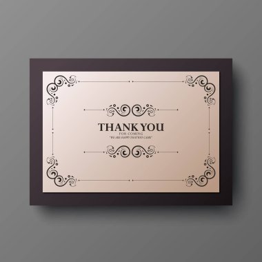 Girdap Ayrıntıları ve Resmi Tasarımlı Teşekkürler Kart Şablonu