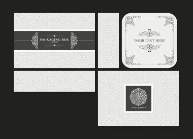 Zarif Renkli Paketleme Kutusu ve Etiket Tasarımı