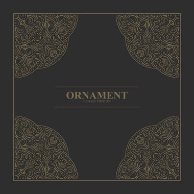 Zarif dekoratif çerçeve tasarımı arka planı