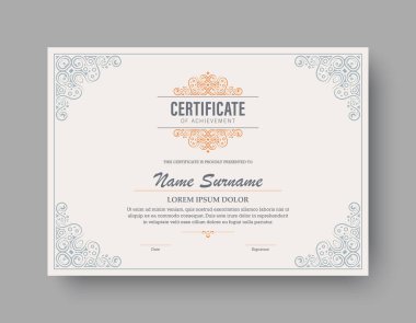 Resmi Tanıma İçin Zarif Başarı Şablonu Süsleme Şablonu