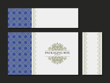 Çiçek deseni ve Etiket Düzeni ile Zarif Dekoratif Paketleme Kutusu Tasarımı