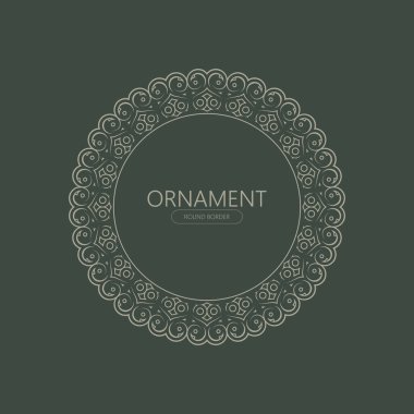 Çiçek Motifli Zarif Dekoratif Çember Süs Sınırı