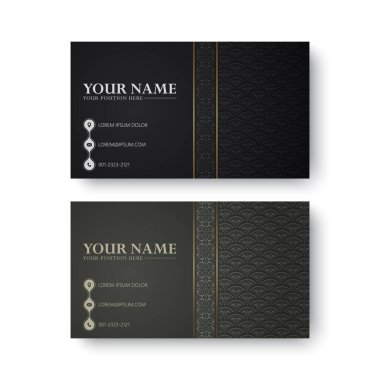 Dekoratif Desenli ve Altın Aksanlı Zarif Kart Tasarımı