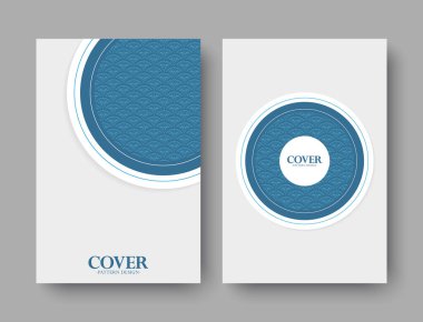 Kitap Sunumu için Japon Dalga Desenli Zarif Modern Kapak Tasarımı