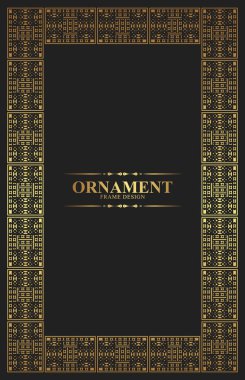 Dekorasyon için Art Deco Biçimli Zarif Altın Desenli Çerçeve