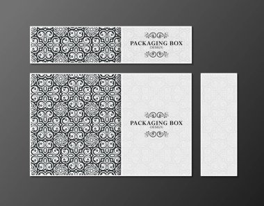 Zarif Dekoratif Çiçek Şablonu Tasarım Kutu Düzenleme Şablonu Tasarımı