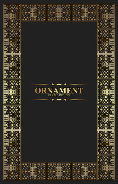 Dekorasyon için Art Deco Biçimli Zarif Altın Desenli Çerçeve