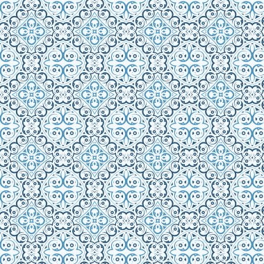 Zarif El Çizimi Çember Dekoratif Duvar Kağıdı Desenini Tekrarlayan Motif