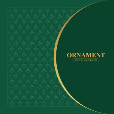 Altın Çember Çerçeve Arkaplanlı Zarif Dekoratif Süsleme Deseni