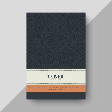 Dark Pattern on a Book Cover Design Template