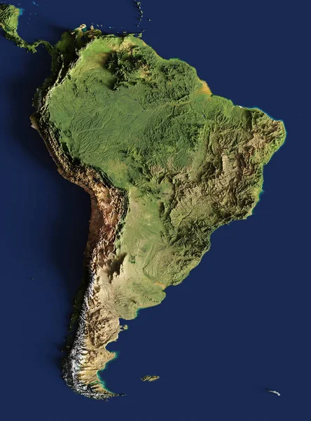 Ilustração Mapa Altamente Detalhado América Sul Elementos Desta Imagem Fornecidos — Fotografia de Stock